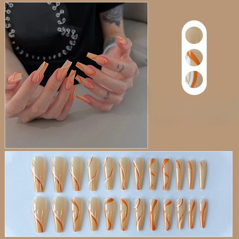 Chips de manicura francesa larga de plástico al por mayor